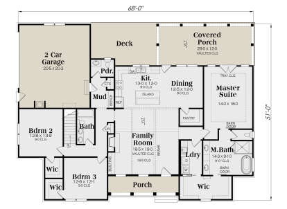 Main Floor for House Plan #009-00300