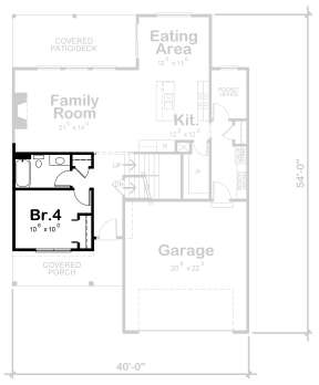 Main Floor w/ Alternate Layout for House Plan #402-01681