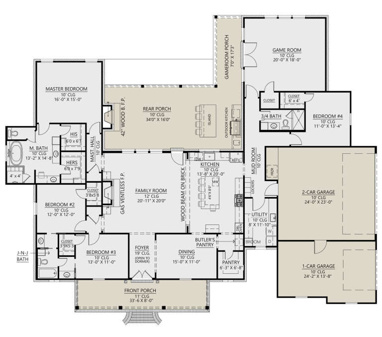 House Plan House Plan #25158 Drawing 1