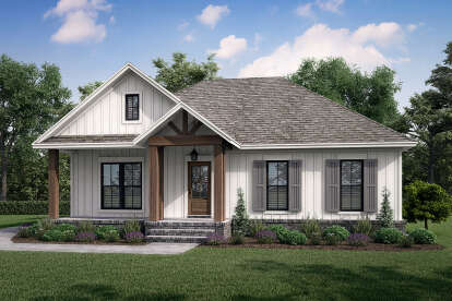 Modern Farmhouse House Plan #041-00240 Elevation Photo