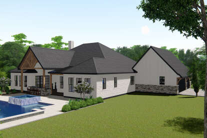 Modern Farmhouse House Plan #3571-00011 Elevation Photo