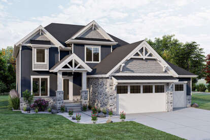 Craftsman House Plan #963-00480 Elevation Photo