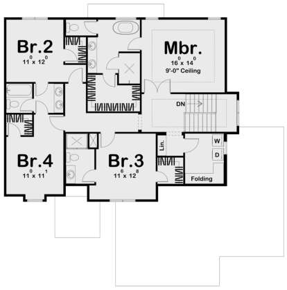 Second Floor for House Plan #963-00480