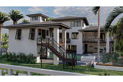 Coastal House Plan #963-00482 Elevation Photo