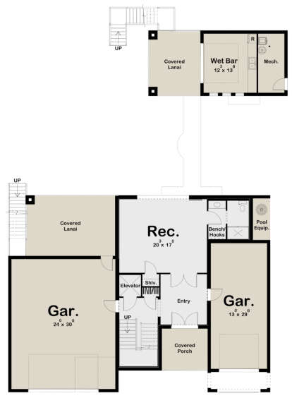 First Floor for House Plan #963-00482