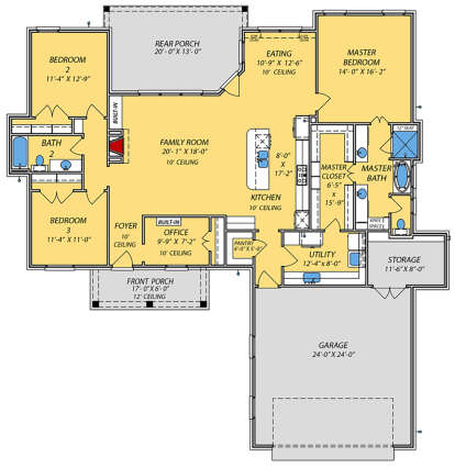 Main Floor for House Plan #9279-00034