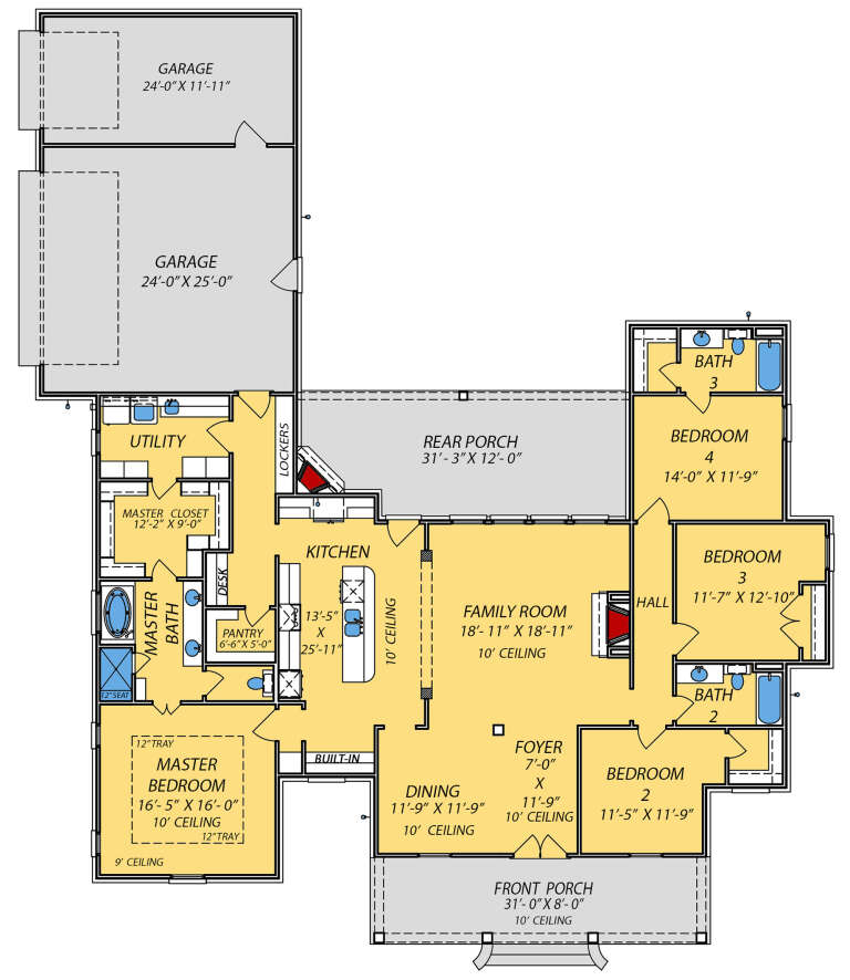 House Plan House Plan #25174 Drawing 1