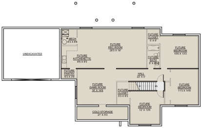 Basement for House Plan #7306-00020