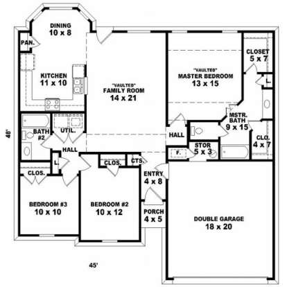 Floorplan for House Plan #053-00251