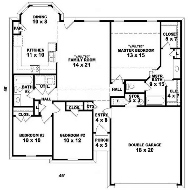 House Plan House Plan #2518 Drawing 1