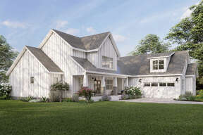 Modern Farmhouse House Plan #6849-00098 Elevation Photo