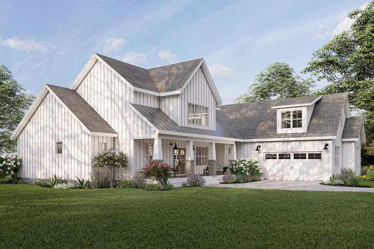 Modern Farmhouse House Plan #6849-00098 Elevation Photo