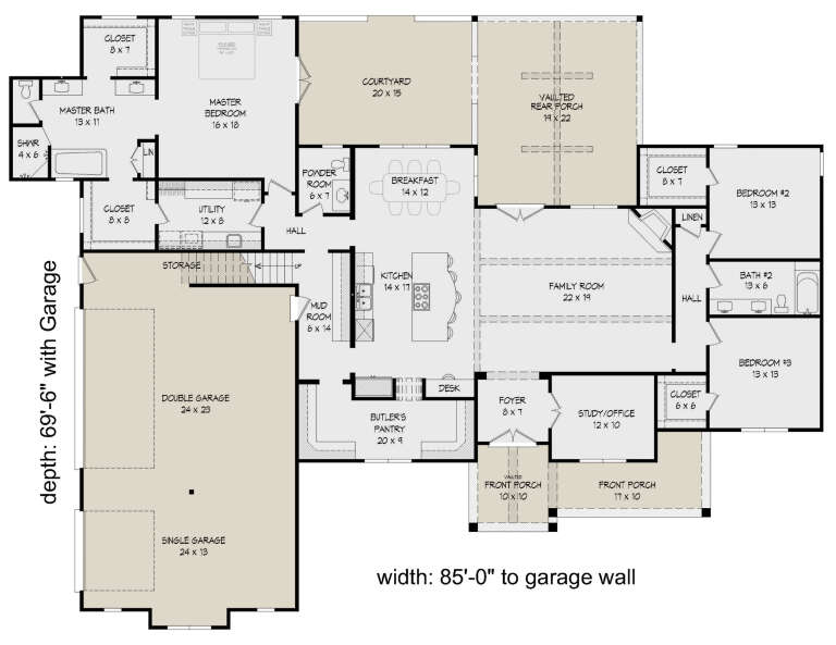 House Plan House Plan #25188 Drawing 1