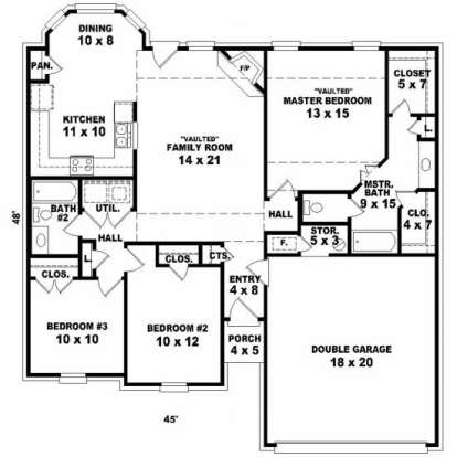Floorplan for House Plan #053-00252