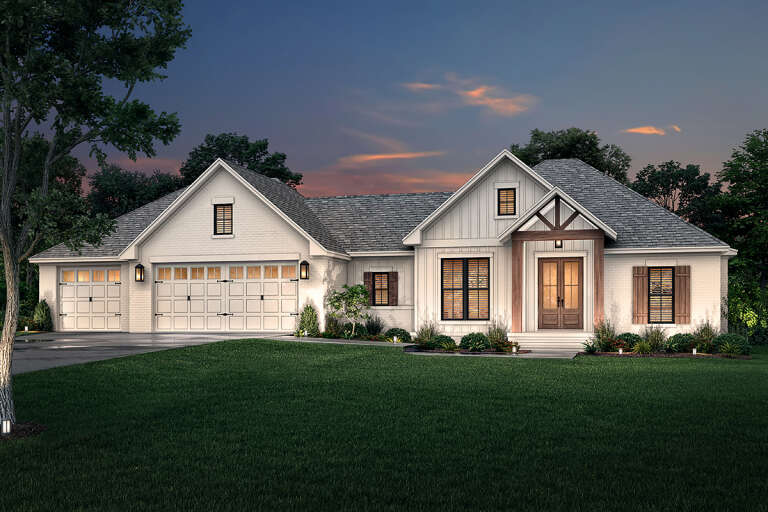 Modern Farmhouse House Plan #041-00241 Elevation Photo