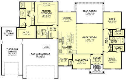 Main Floor for House Plan #041-00241