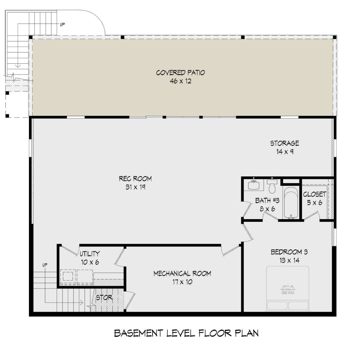Basement for House Plan #940-00303