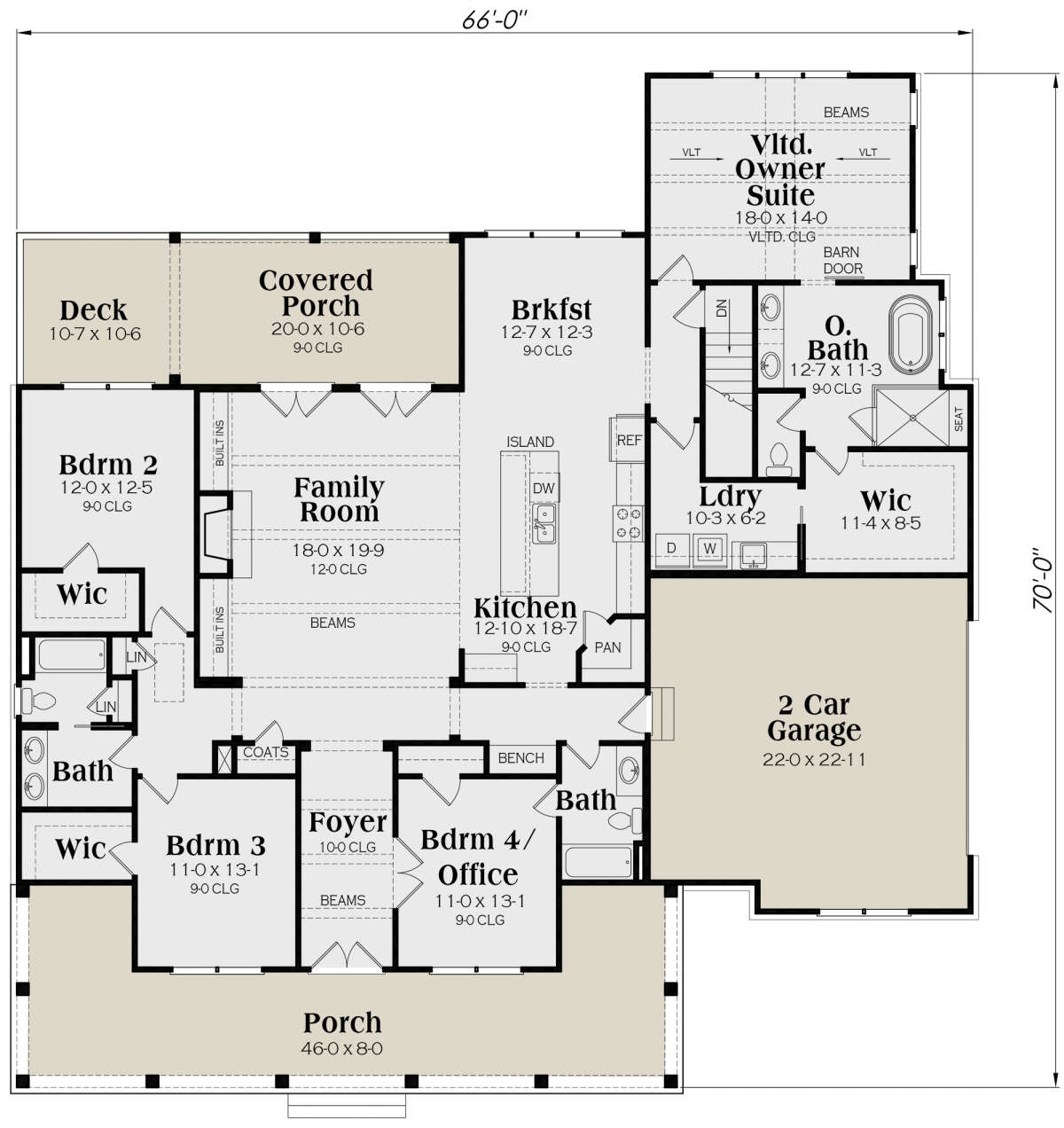 Main Floor for House Plan #009-00301