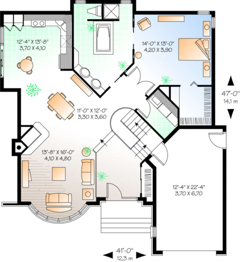 House Plan House Plan #252 Drawing 1