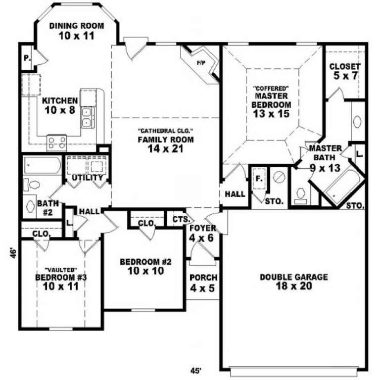 House Plan House Plan #2520 Drawing 1