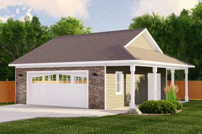 House Plan House Plan #25200 Angled Front Elevation
