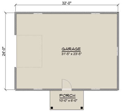 Garage Floor for House Plan #5032-00065