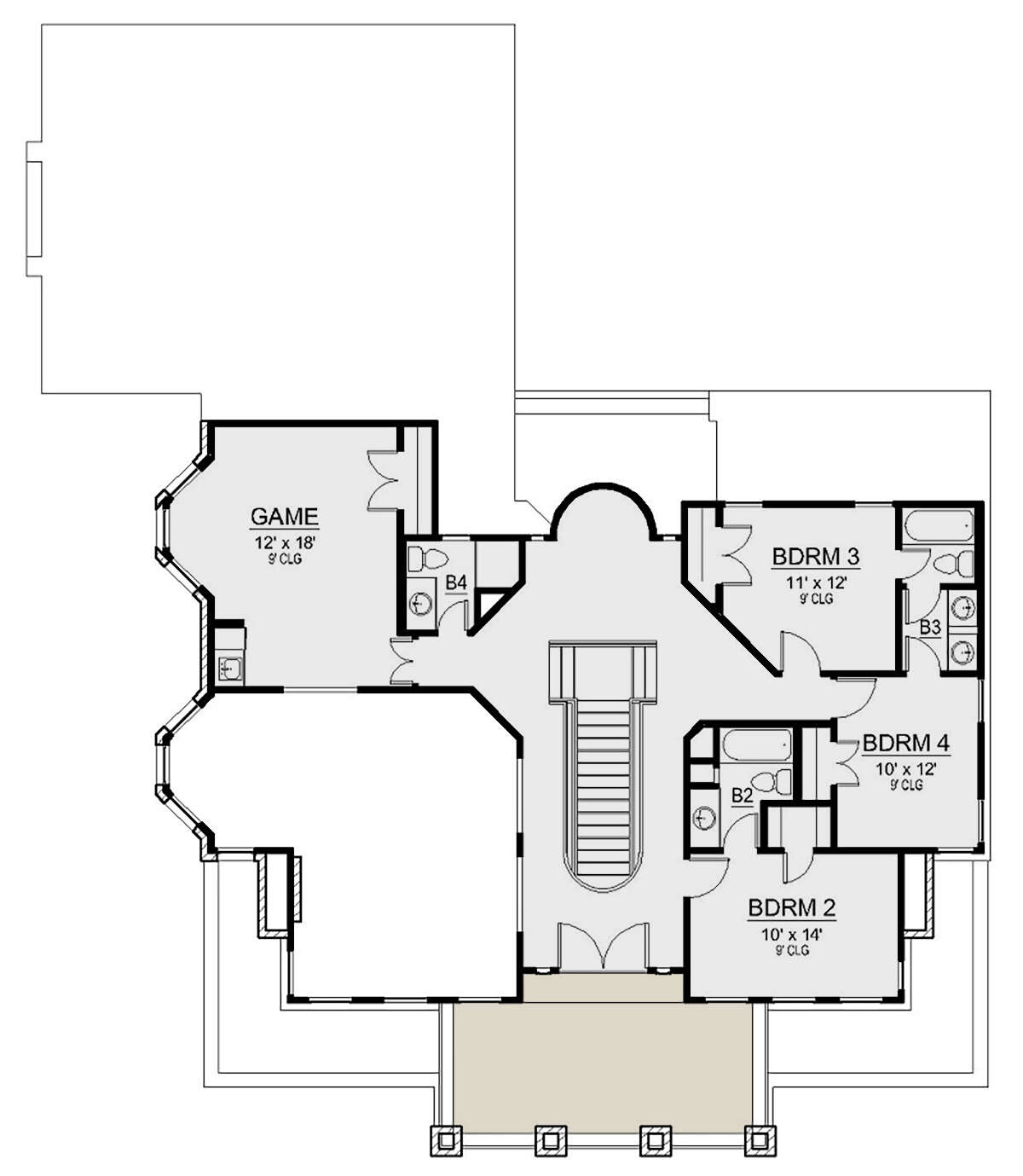 Second Floor for House Plan #5445-00442