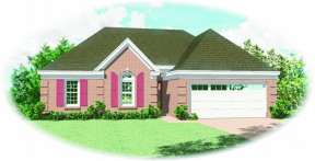 French Country House Plan #053-00254 Elevation Photo