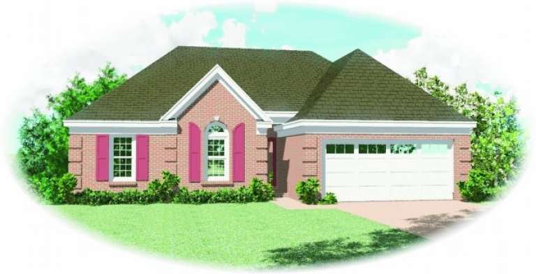 French Country House Plan #053-00254 Elevation Photo
