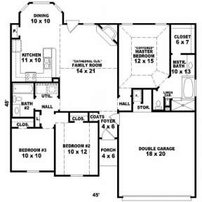 Floorplan for House Plan #053-00254