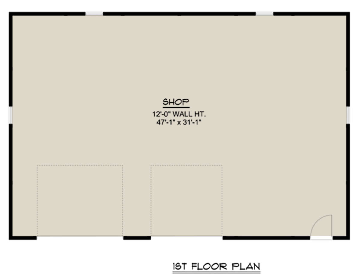 Garage Floor for House Plan #5032-00073