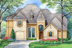 French Country House Plan #5445-00445 Elevation Photo
