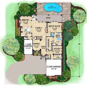 Main Floor for House Plan #5445-00445