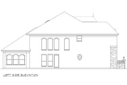 European House Plan #5445-00446 Elevation Photo
