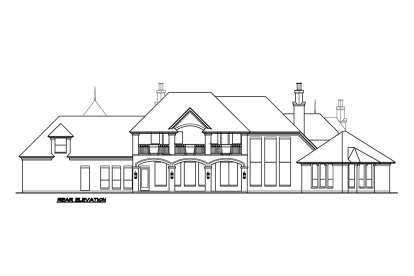 European House Plan #5445-00452 Elevation Photo