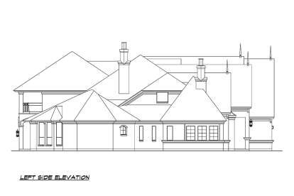 European House Plan #5445-00452 Elevation Photo