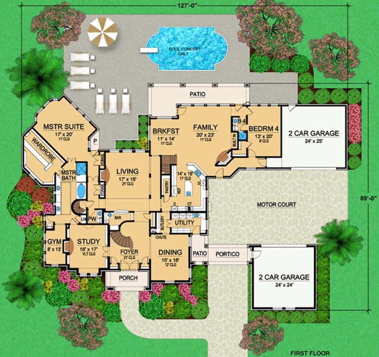 House Plan House Plan #25221 Drawing 1