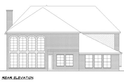 European House Plan #5445-00454 Elevation Photo