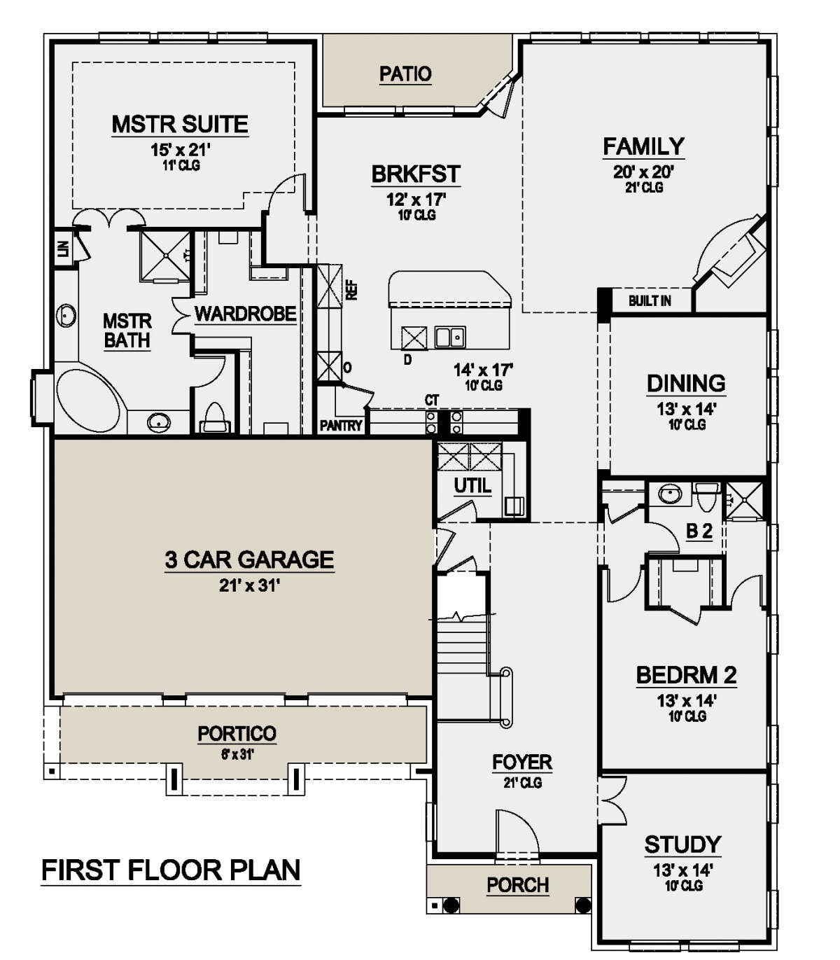 Main Floor for House Plan #5445-00454