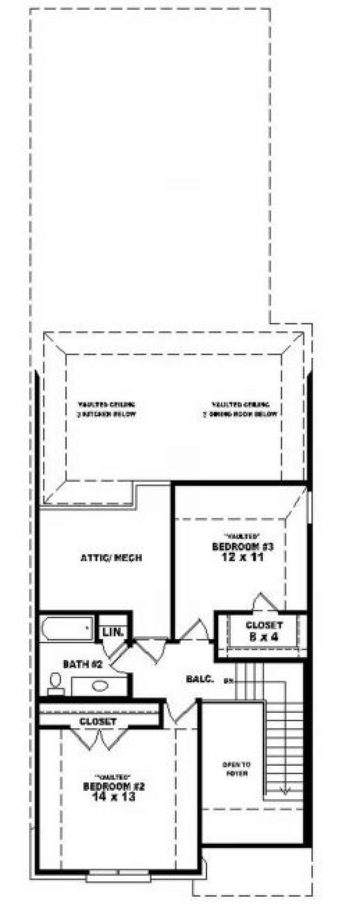 Second Floor for House Plan #053-00256
