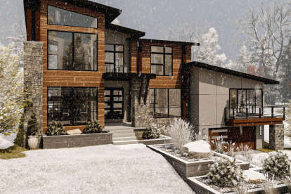 Modern House Plan #963-00485 Elevation Photo