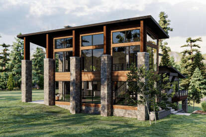 Modern House Plan #963-00485 Elevation Photo