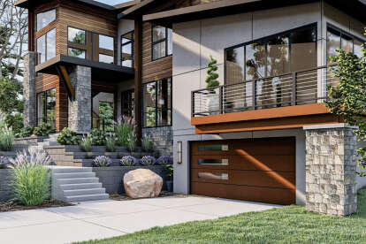Modern House Plan #963-00485 Elevation Photo