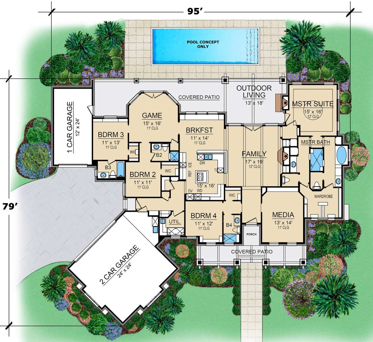 Main Floor for House Plan #5445-00458