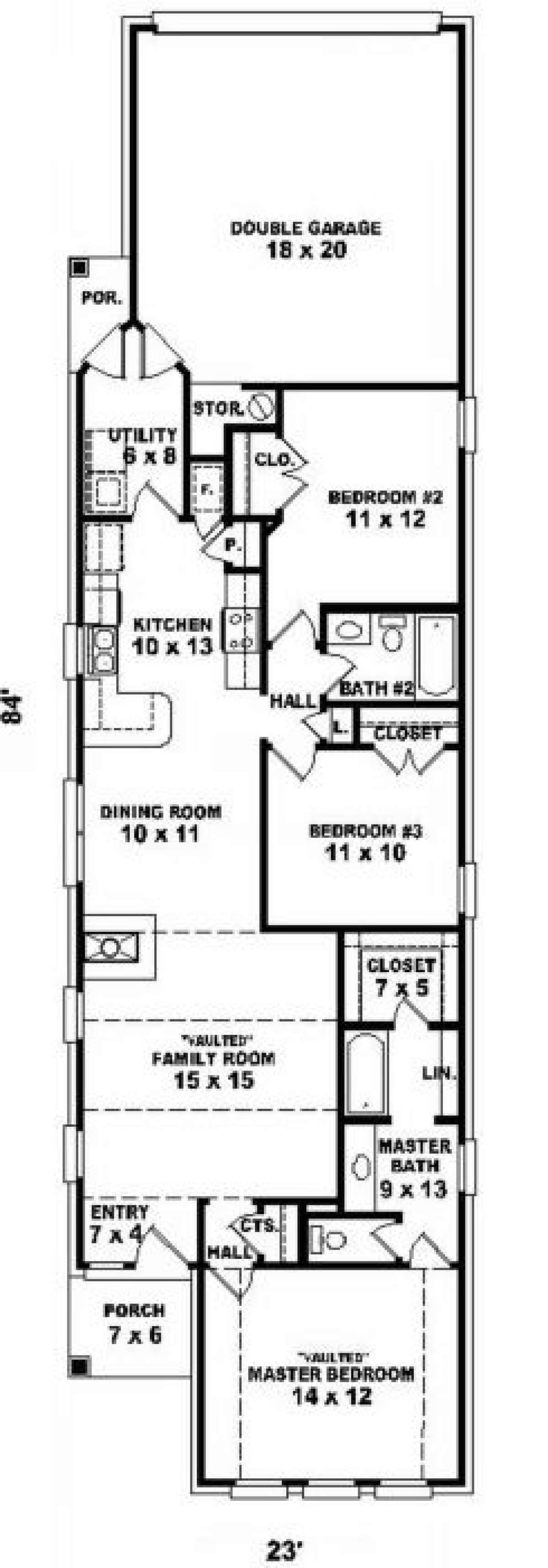 Floorplan for House Plan #053-00257