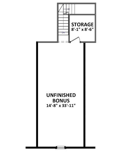 Bonus Room for House Plan #6849-00100