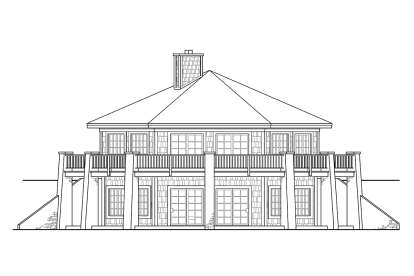 Lake Front House Plan #035-00894 Elevation Photo