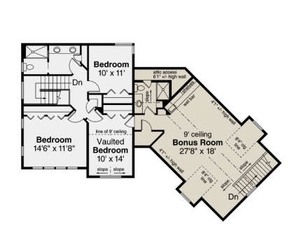 Second Floor for House Plan #035-00895