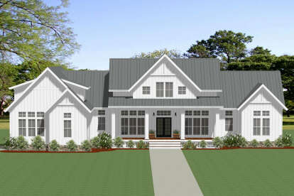 Modern Farmhouse House Plan #6849-00102 Elevation Photo