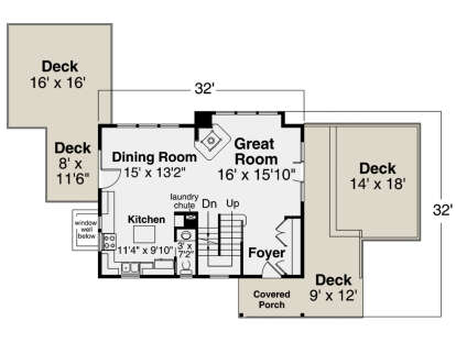 Main Floor for House Plan #035-00898